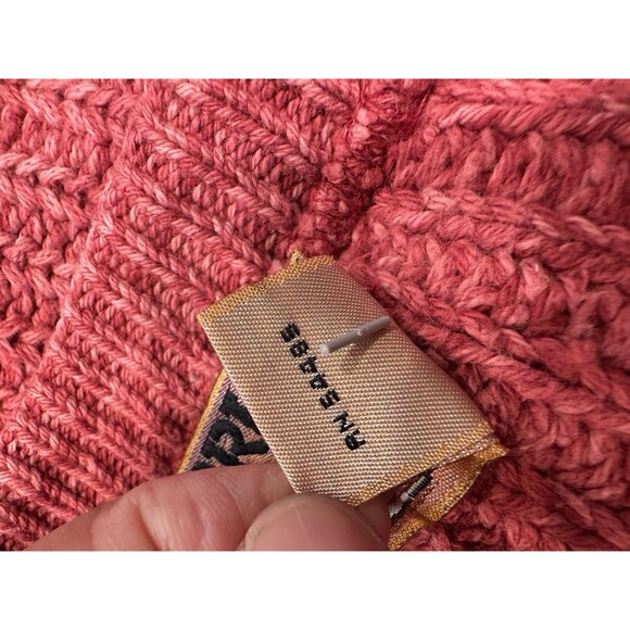 VTG TOBRUK Sweater Mens M Crew Neck Cotton cottage core Fisherman terracota - Picture 8 of 8